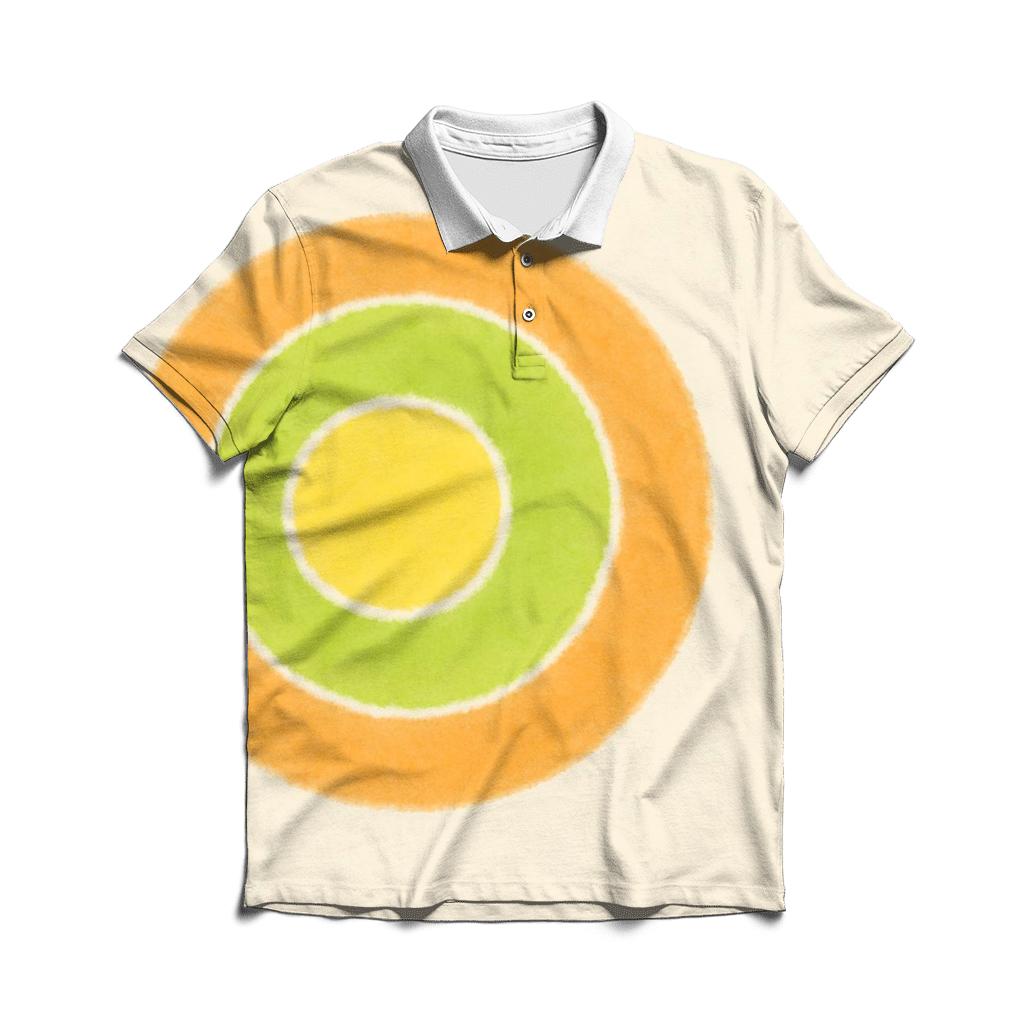Citrus Off Center Bullseye casual sports polo shirts