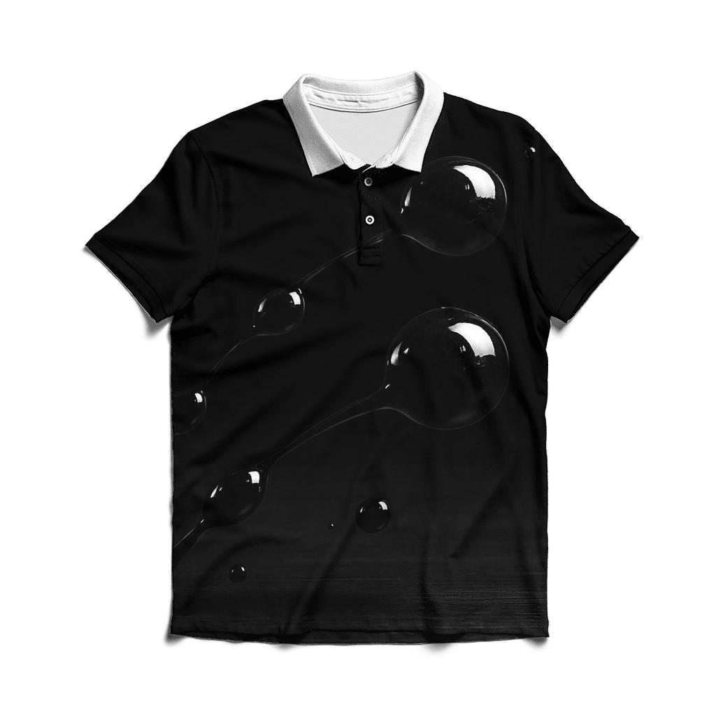 Orbiting Espresso Drops classic pique polos