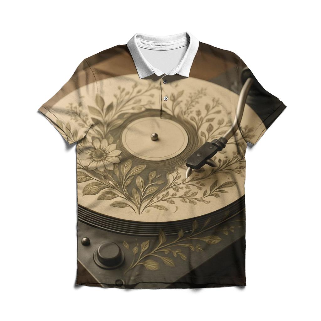 Turntable Botanical custom polo shirts