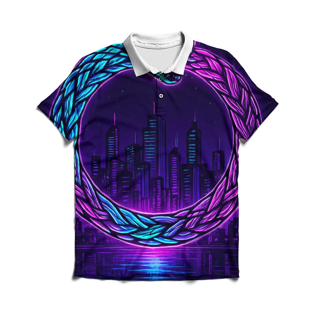 Aurora Circuit Ouroboros stylish collar polo tees