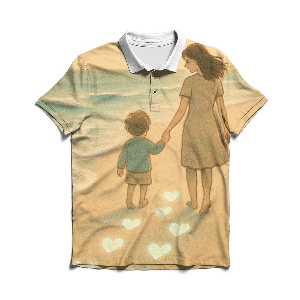 Footprints In The Heart classic pique polos