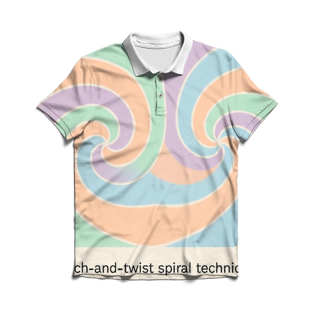 Pastel Spiral Duo classic pique polos