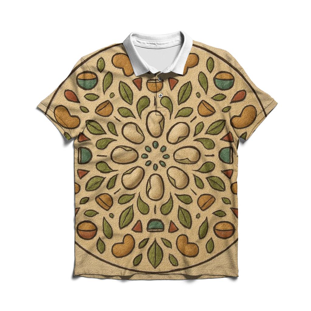 Bean Mandala Convergence custom polo shirts