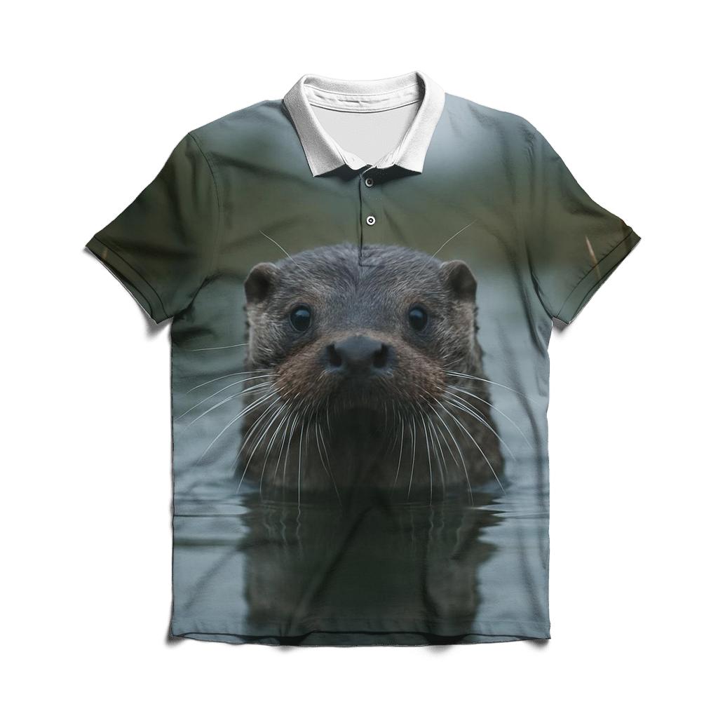 Fen Watch Eurasian Otter branded logo polo shirts