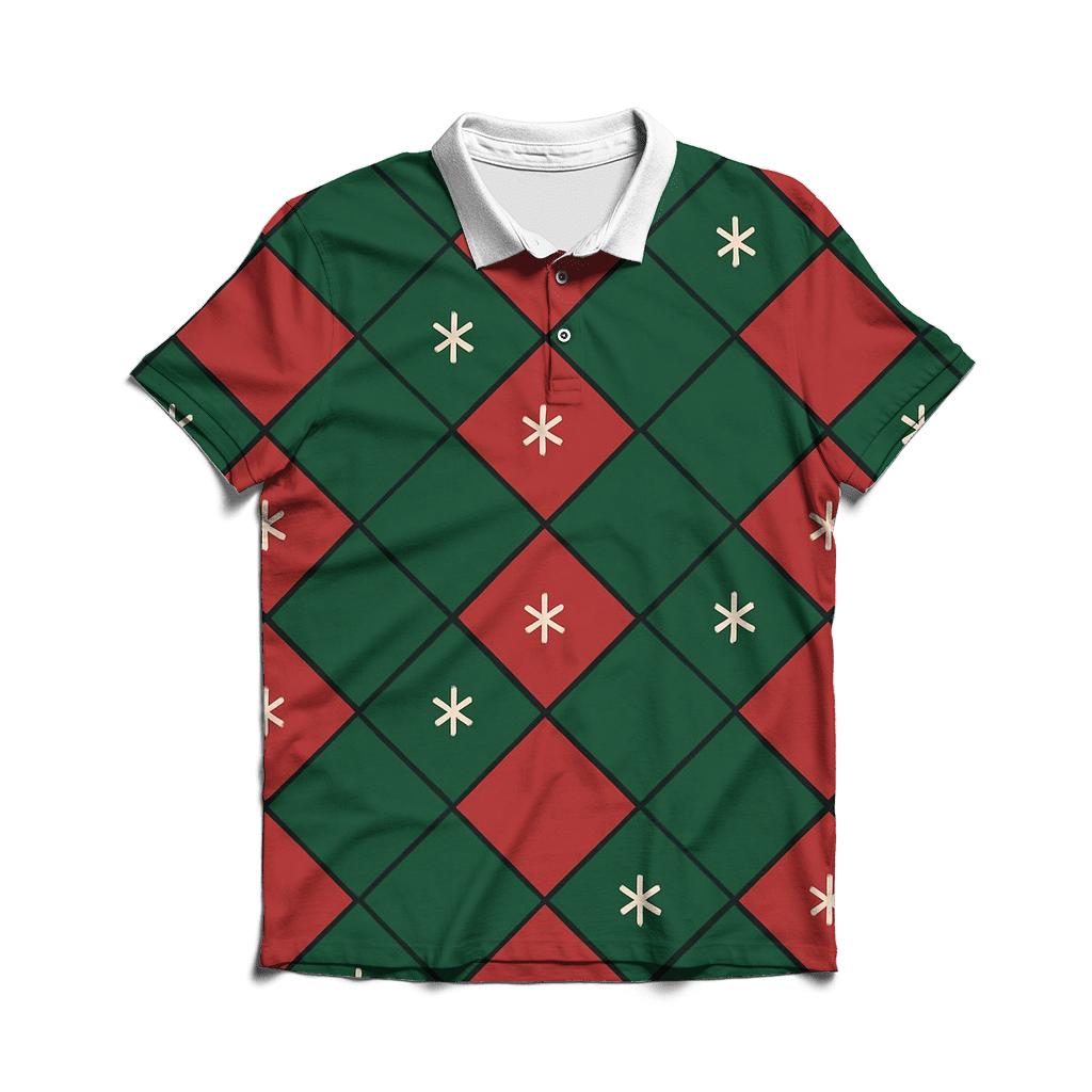 Diamond Snowgrid classic pique polos