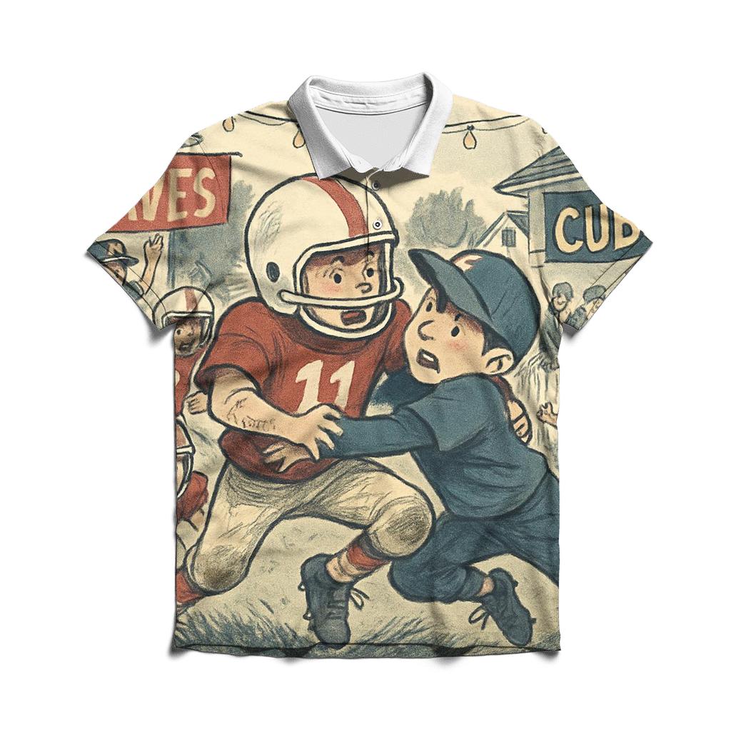 Suburban Backyard Battle stylish collar polo tees