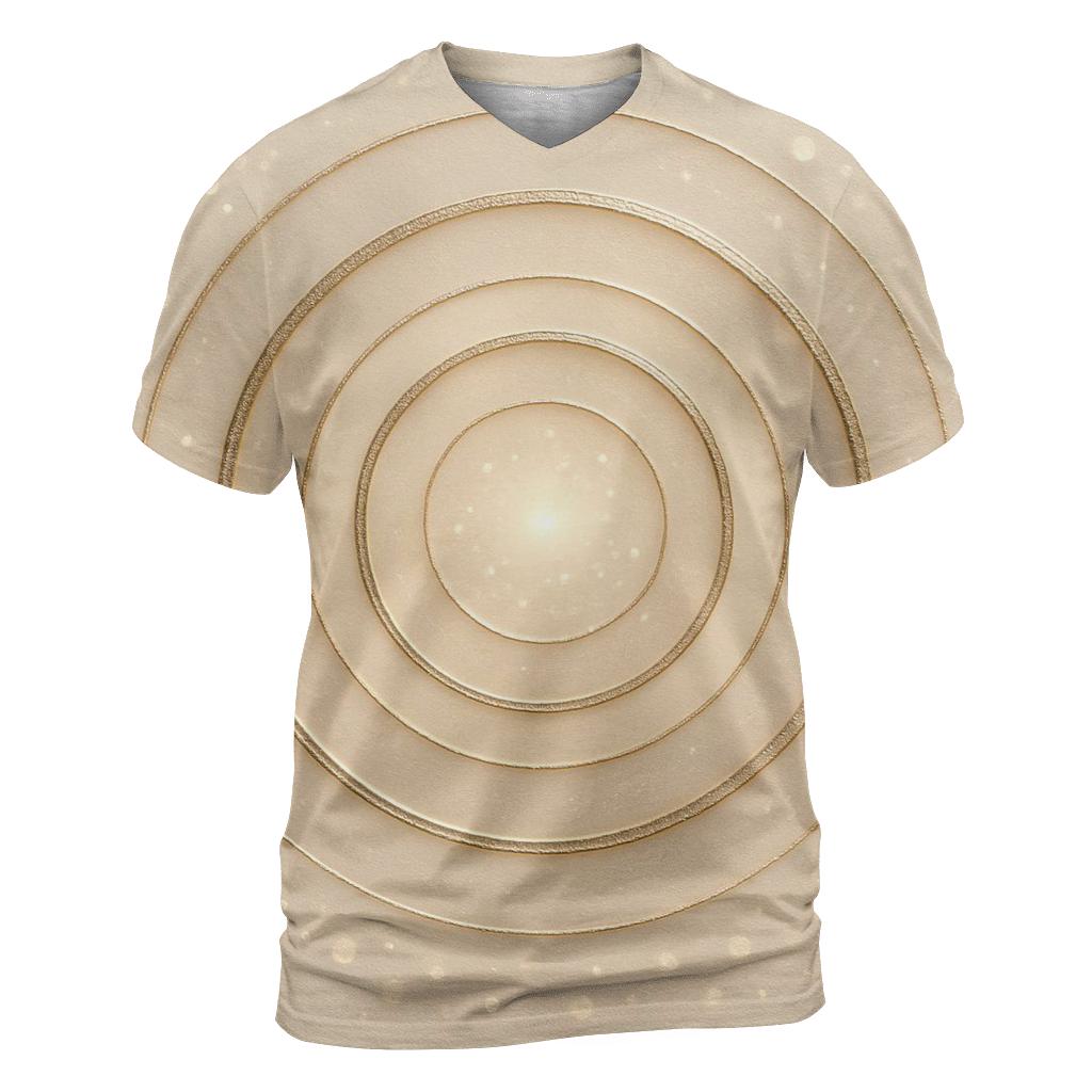 Champagne Halo artistic all-over print tops