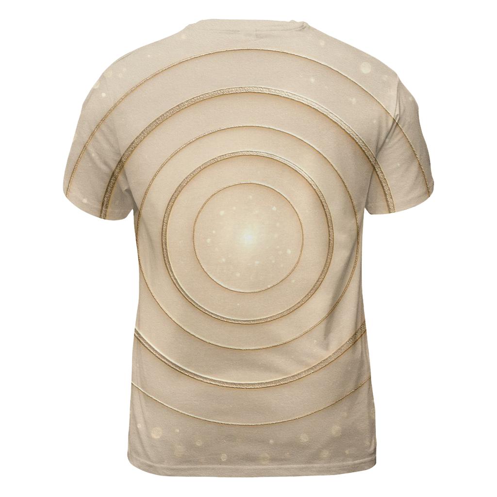 Champagne Halo artistic all-over print tops