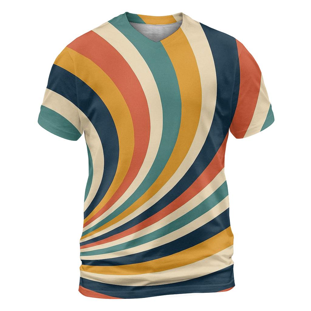 Groove Wave Rainbow unique graphic print tees