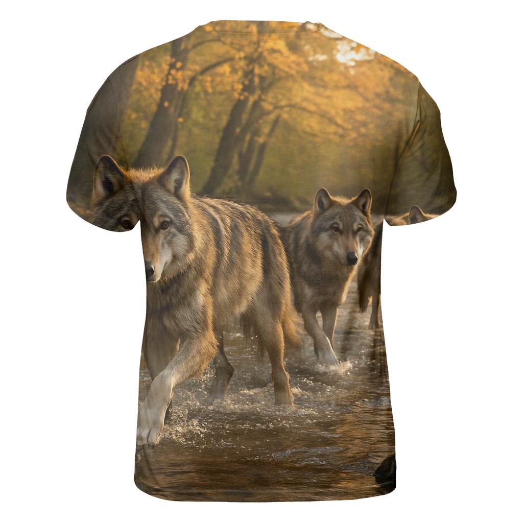 Forest Pack Crossing Stream statement graphic shirts