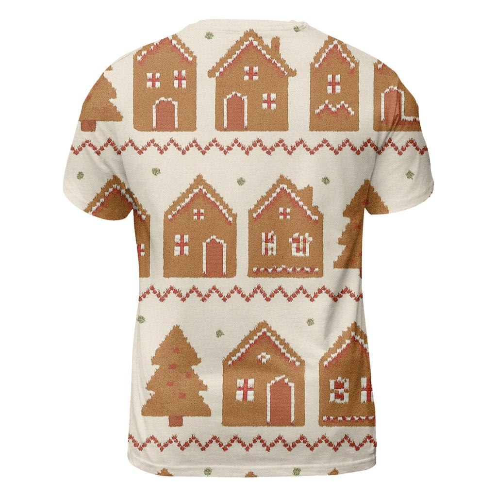 Gingerbread Village Parade Design statement graphic shirts