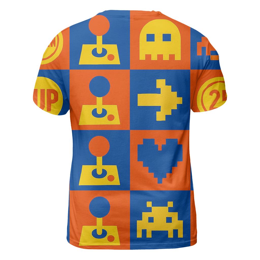 Arcade Token Mosaic statement graphic shirts