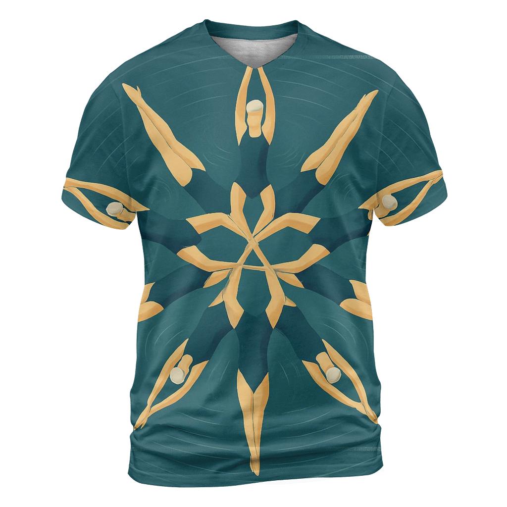 Synchronized Swim Silhouettes custom all-over print shirts