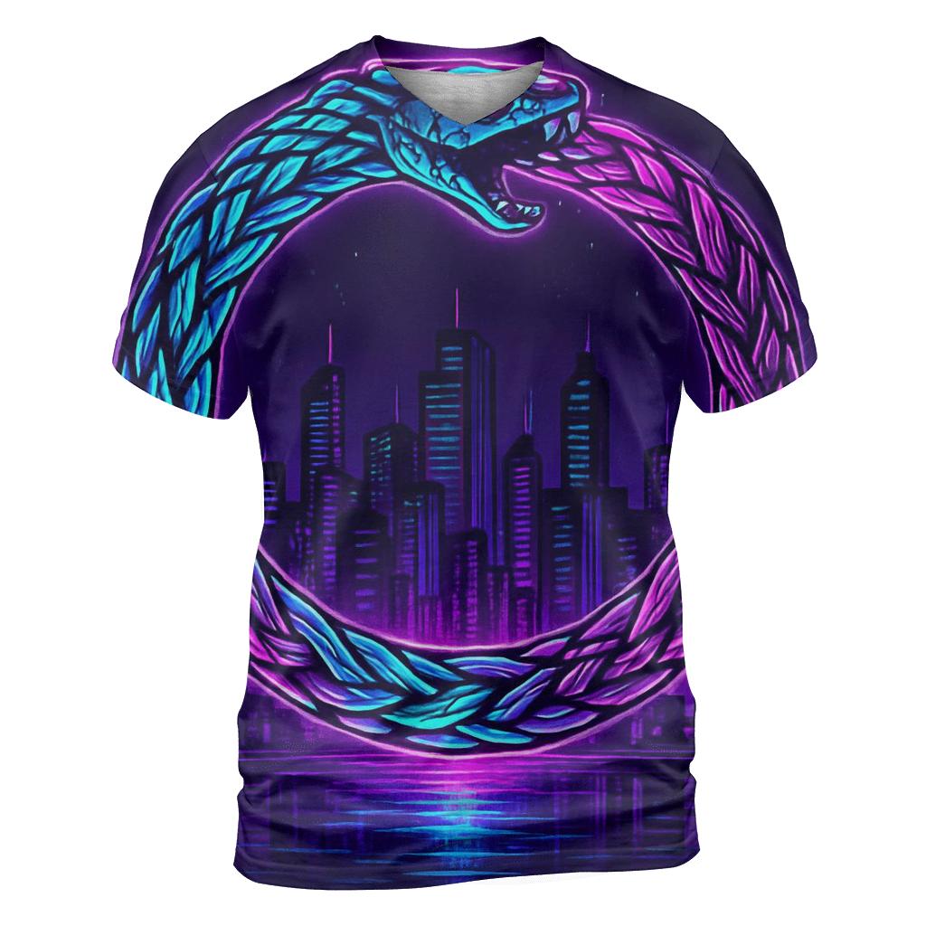 Aurora Circuit Ouroboros unique graphic print tees