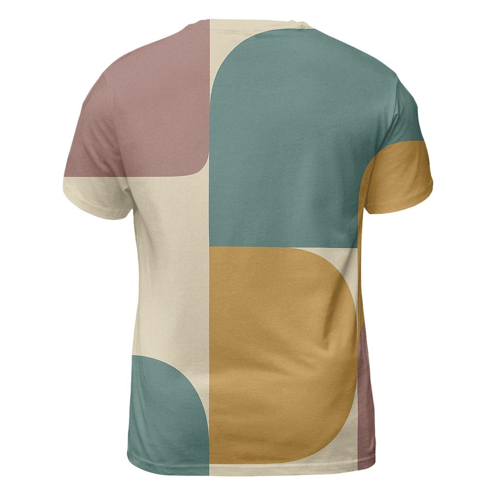 Velvet Abstract Blocks artistic all-over print tops