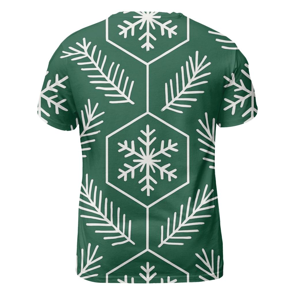 Hexagonal Snowfall Pattern custom all-over print shirts