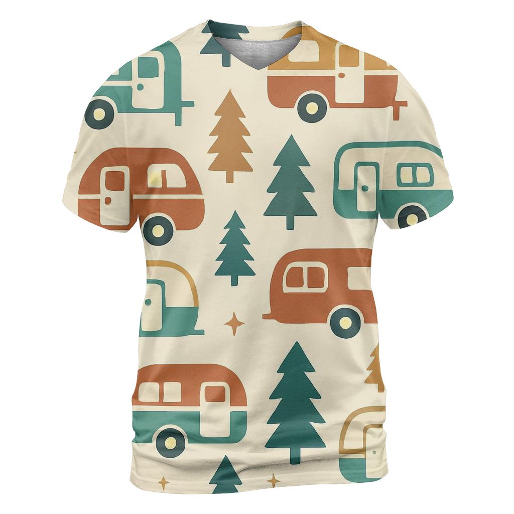 Starlit Camper Pattern vibrant all-over design tees