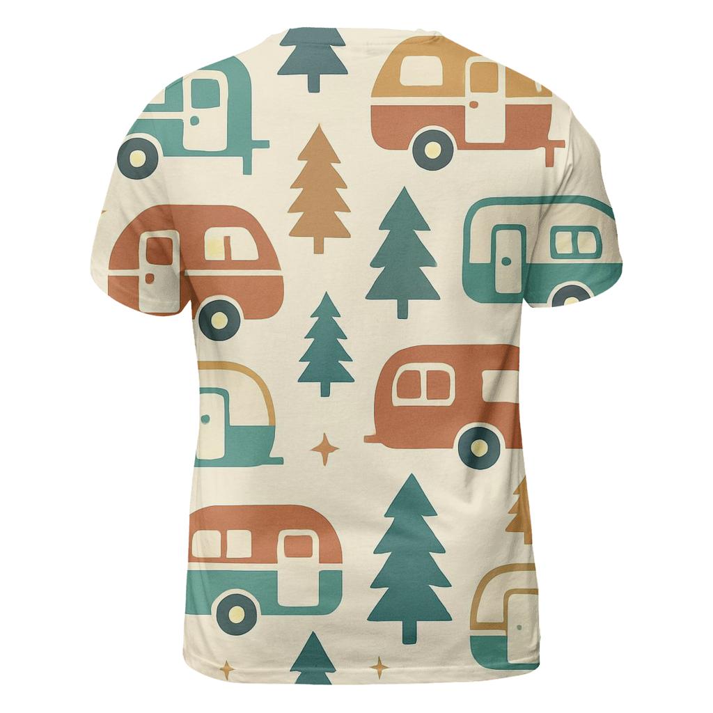 Starlit Camper Pattern vibrant all-over design tees