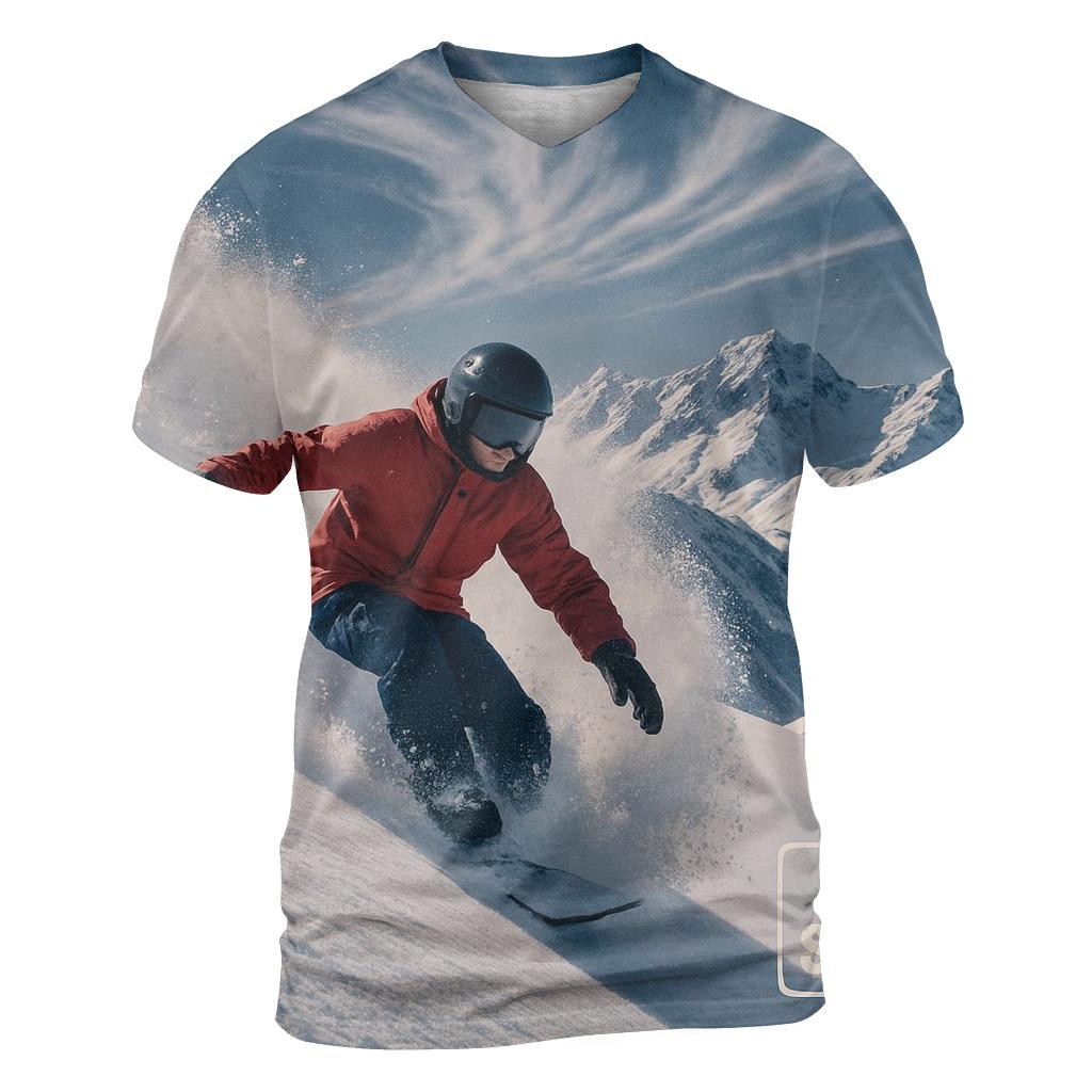 Alpine Snowboard Carve unique graphic print tees