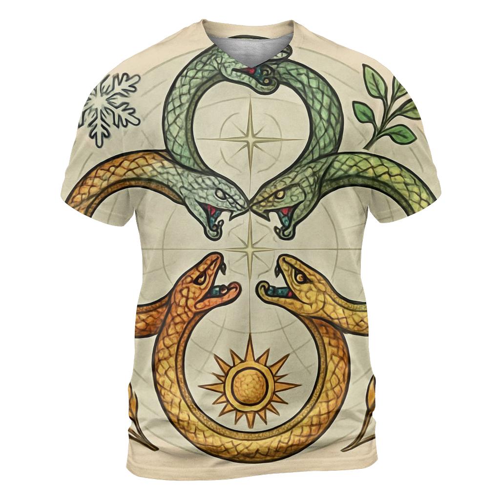Clock Of Seasons Ouroboros personalized full print shirts