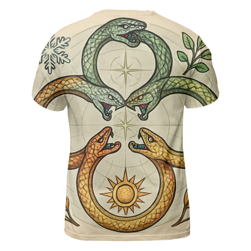 Clock Of Seasons Ouroboros personalized full print shirts