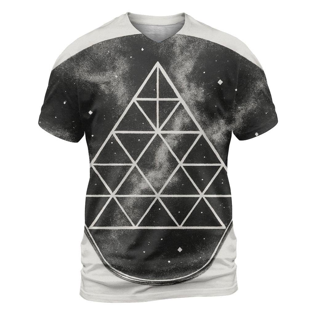 Filter Grid Nebula artistic all-over print tops