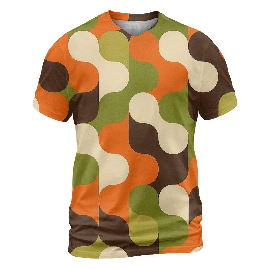 Orange Peel Tiles creative print fashion shirts