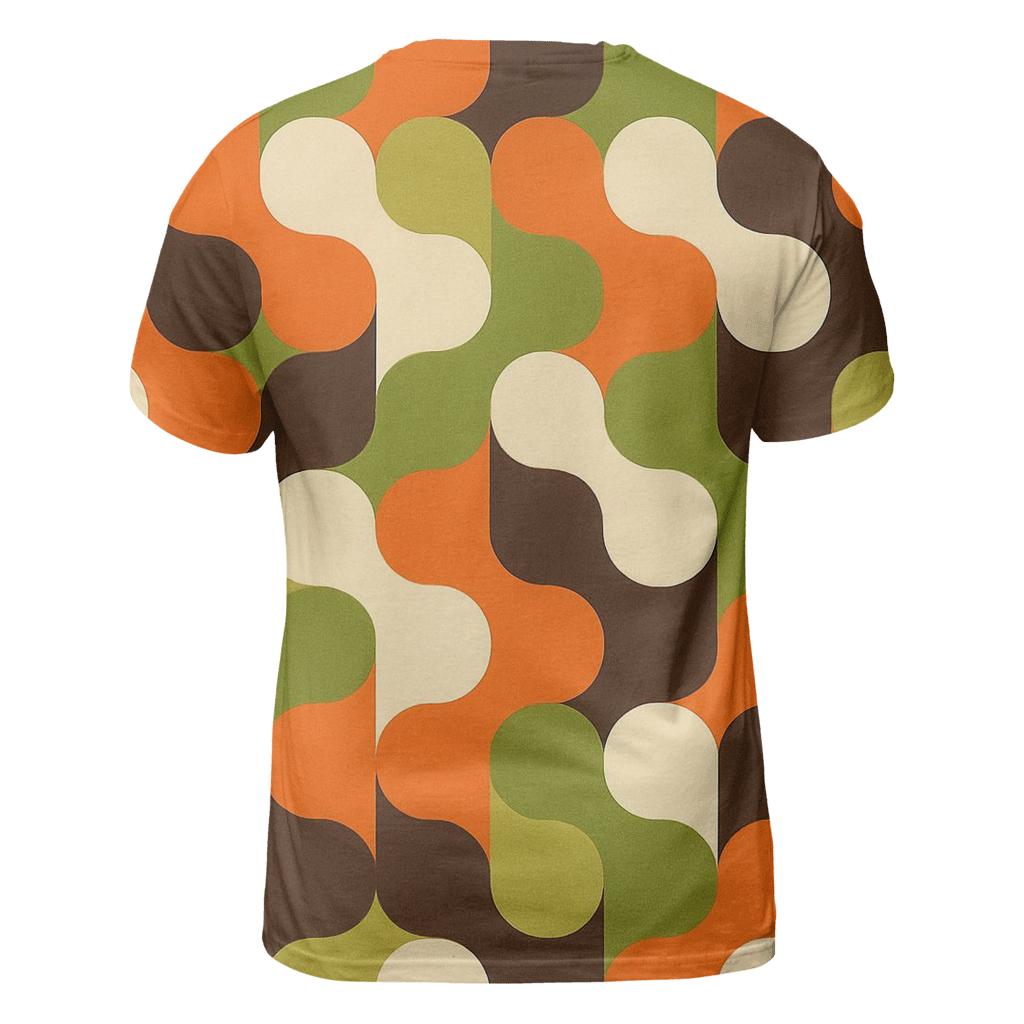 Orange Peel Tiles creative print fashion shirts