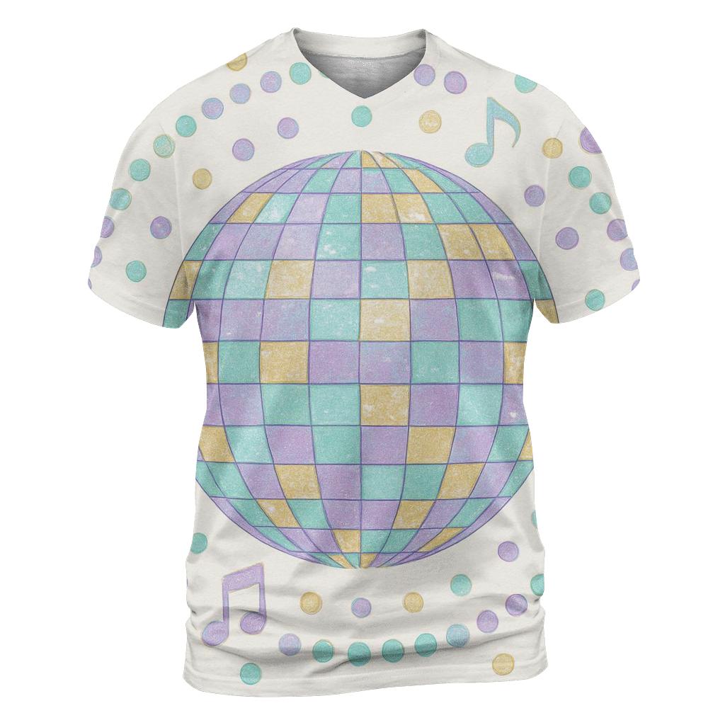 Disco Dot Mosaic artistic all-over print tops