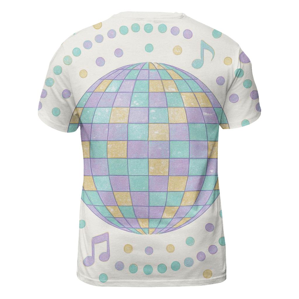 Disco Dot Mosaic artistic all-over print tops