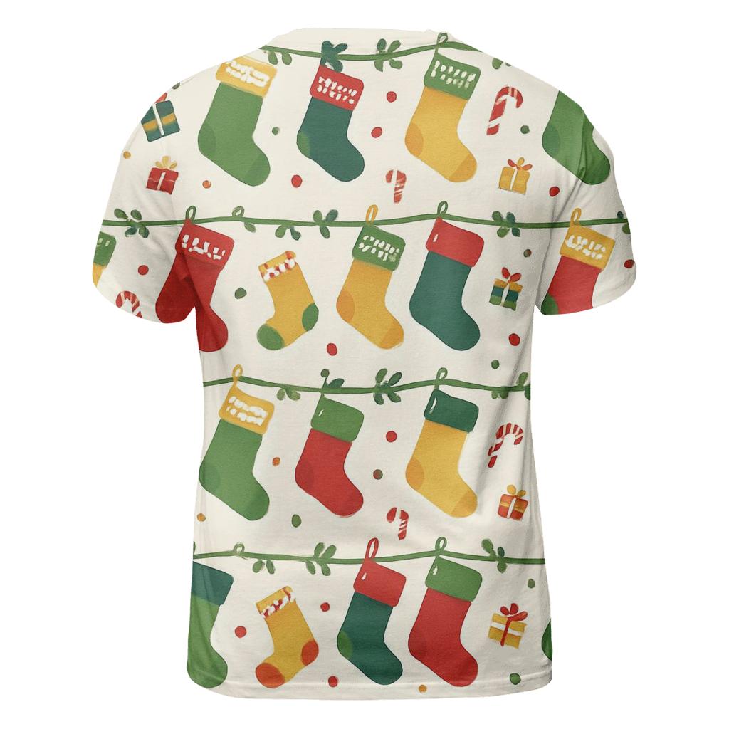 Stocking Garland Ladder Design statement graphic shirts