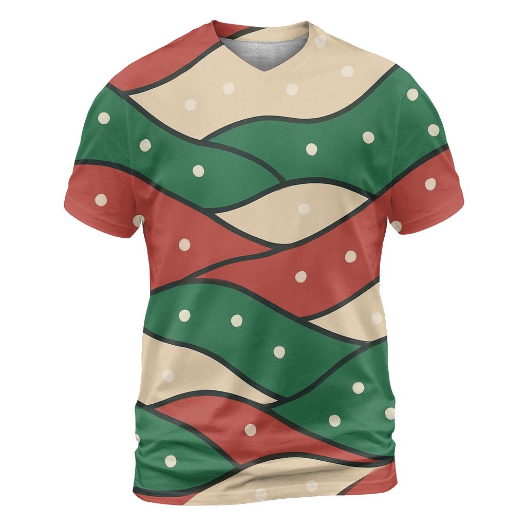 Diagonal Snowwave Bands statement graphic shirts