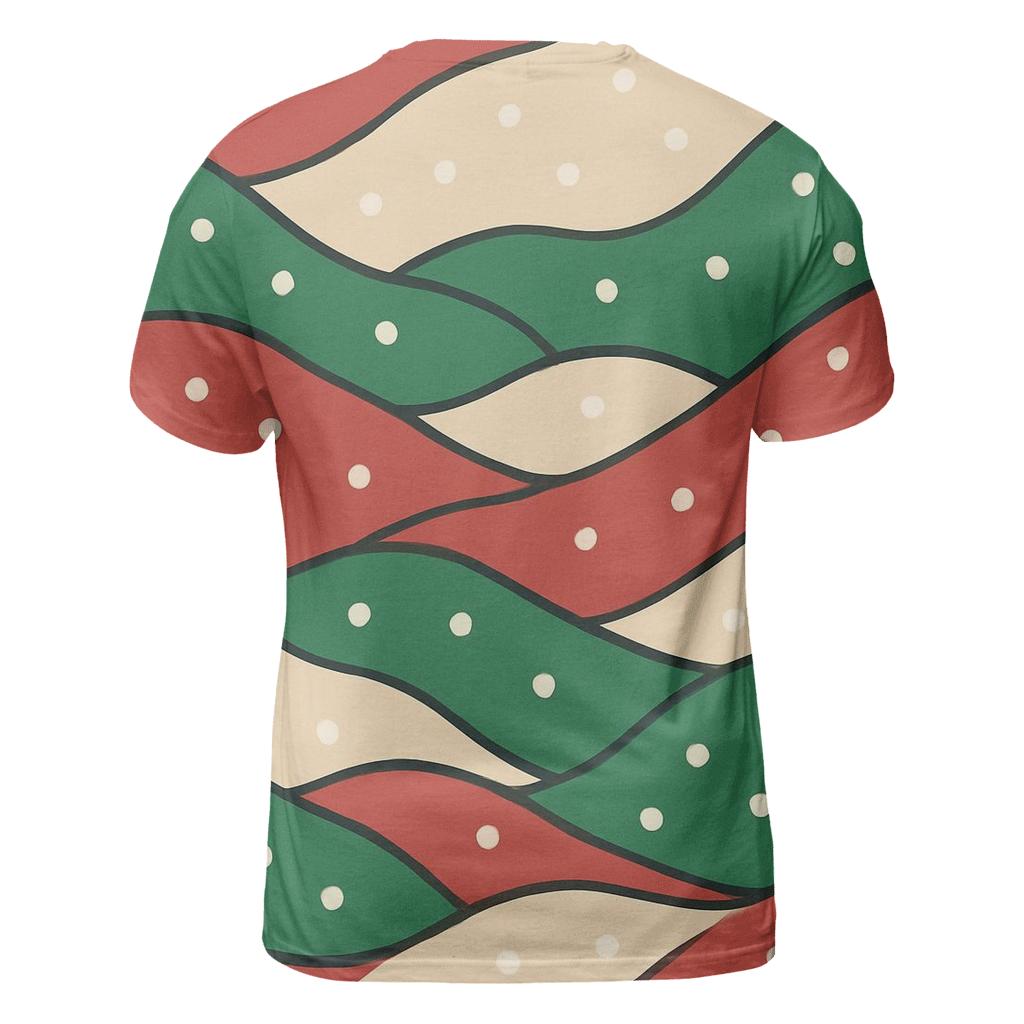 Diagonal Snowwave Bands statement graphic shirts