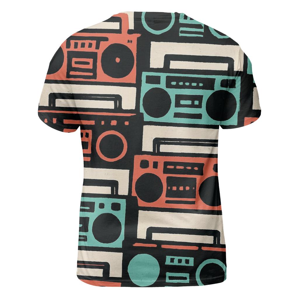 Boom Box Block Print statement graphic shirts