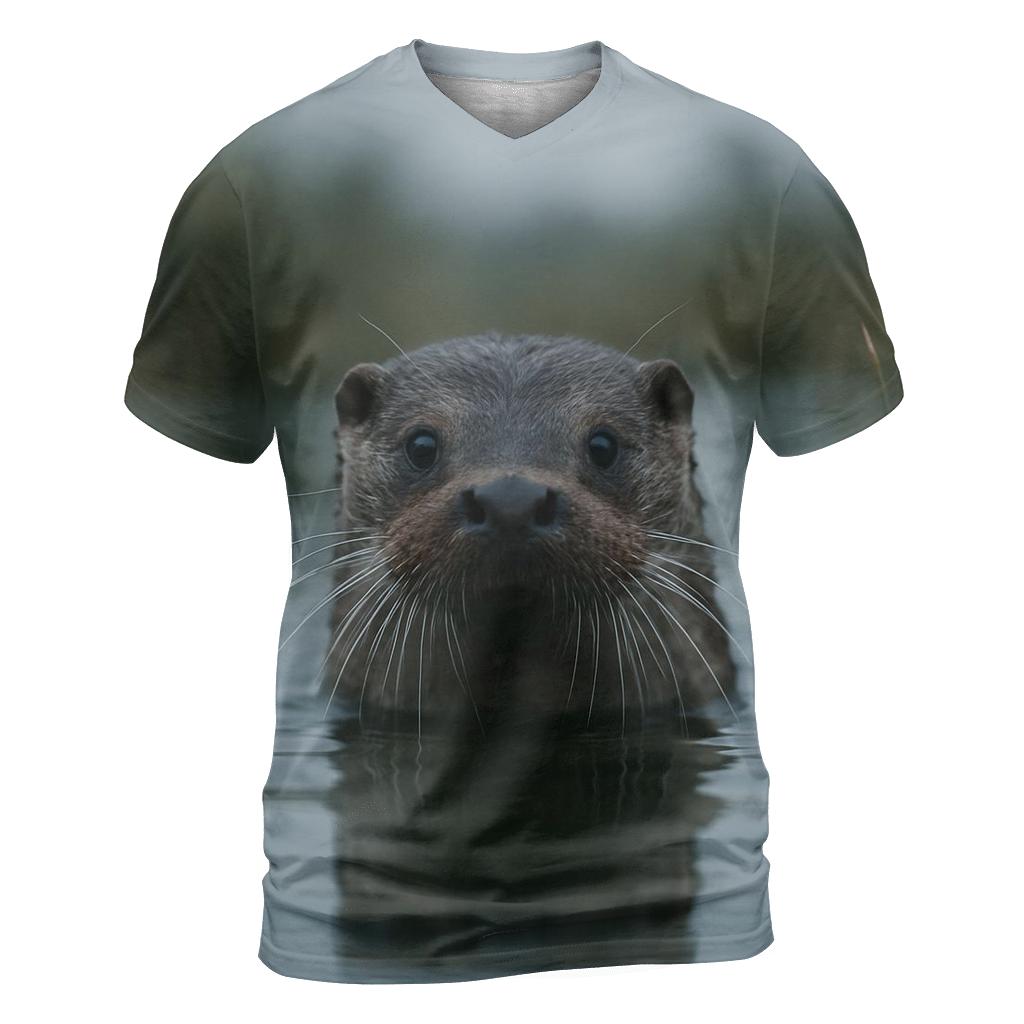 Fen Watch Eurasian Otter unique graphic print tees