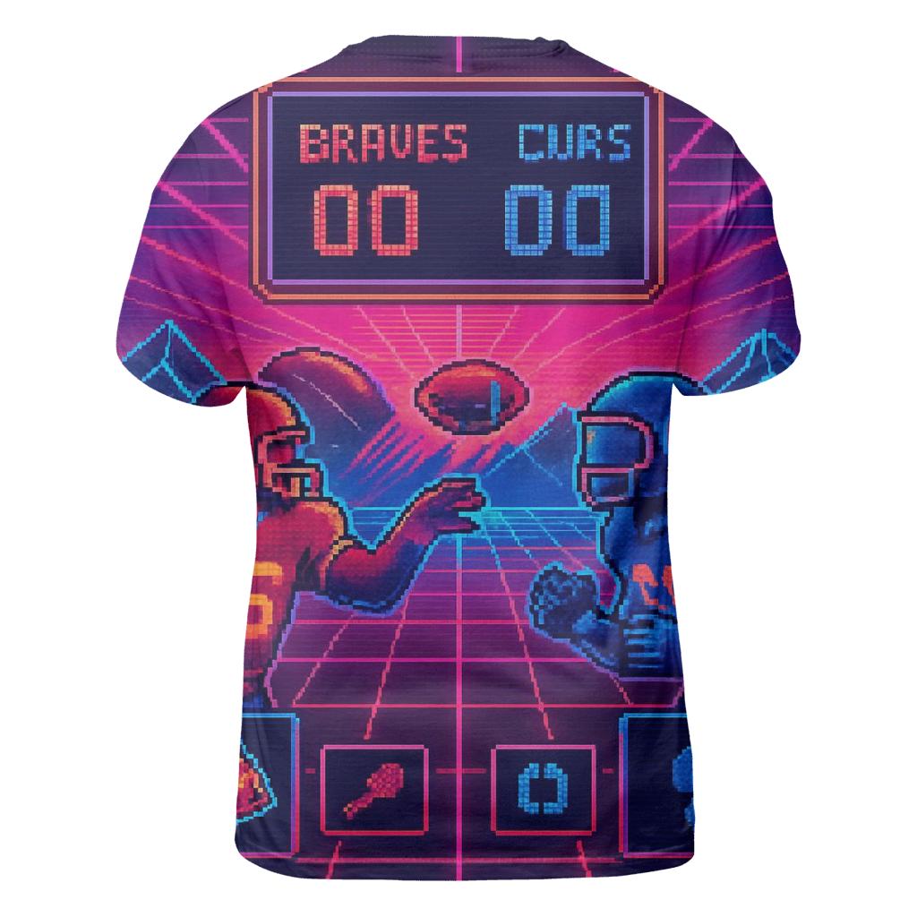 Retro Neon Playbook Duel trendy printed shirt styles