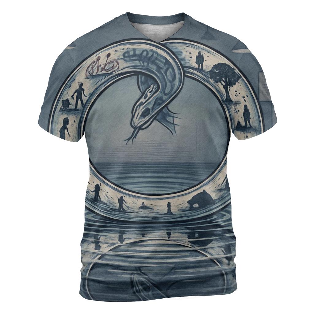 Mirror Of Echoes Ouroboros unique graphic print tees