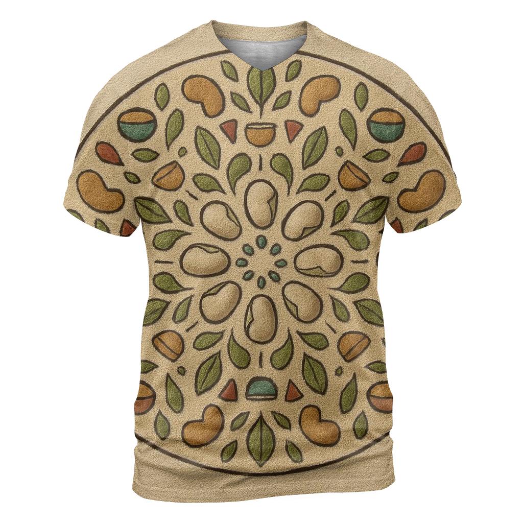 Bean Mandala Convergence trendy printed shirt styles