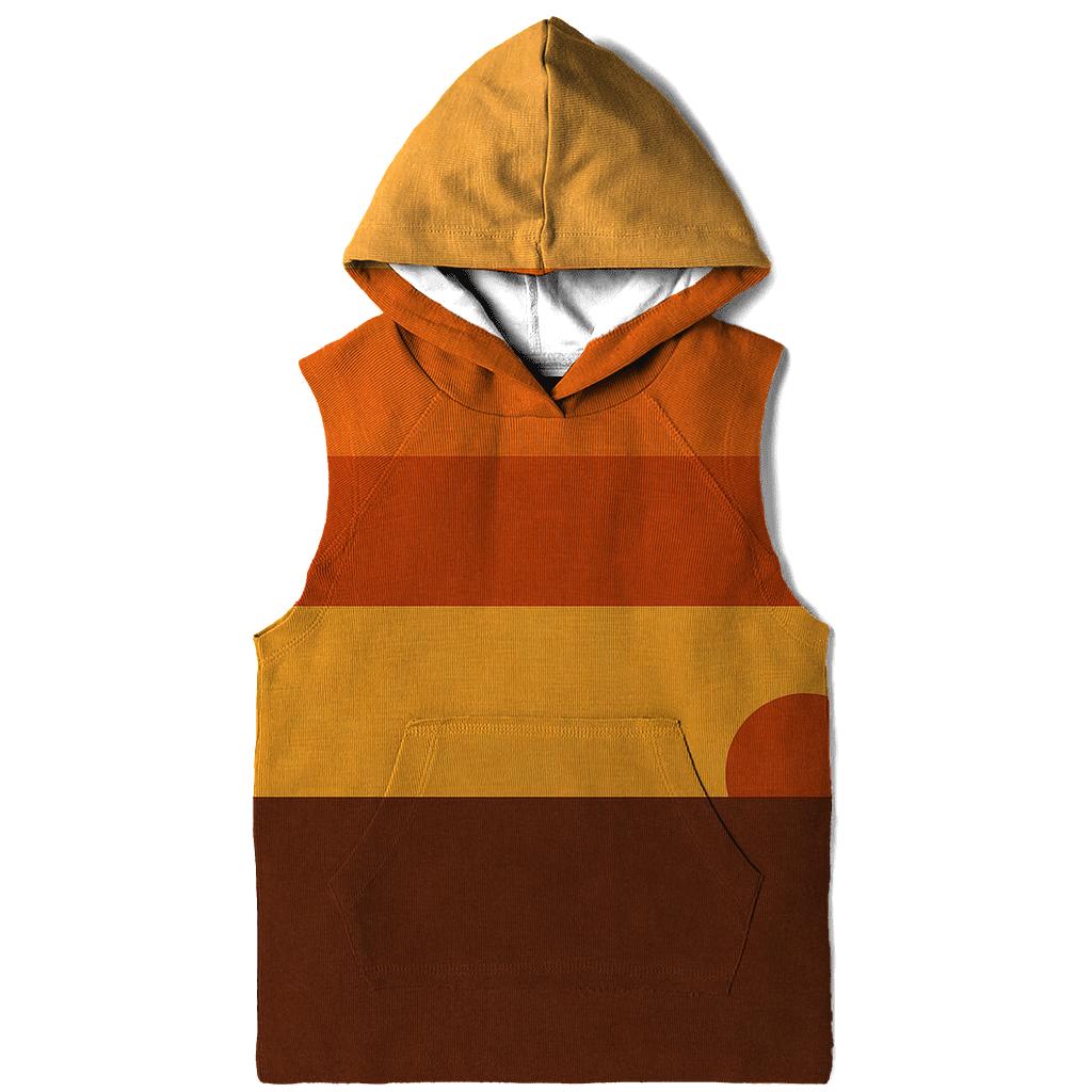 Amber Horizon Stripes premium hoodies
