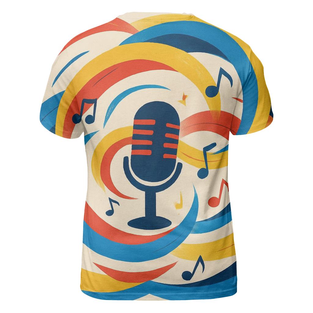 Soundwave Carousel vibrant all-over design tees