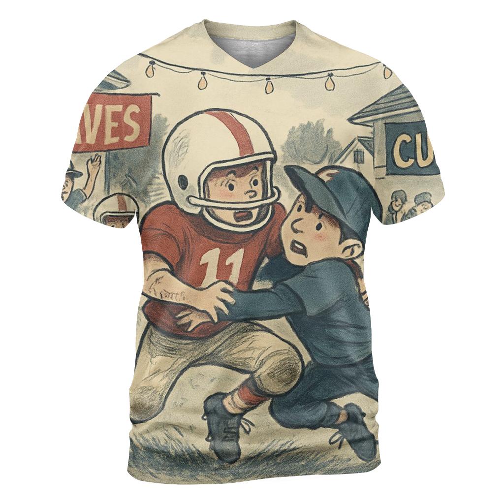 Suburban Backyard Battle designer pattern shirts