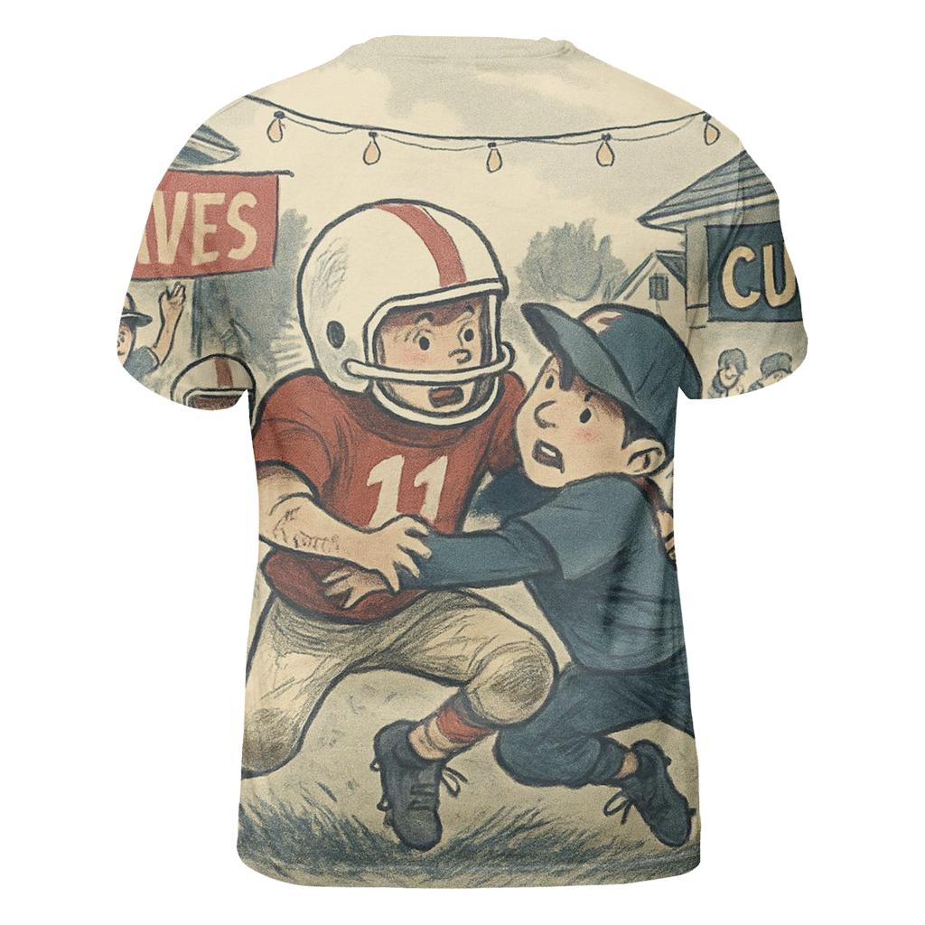 Suburban Backyard Battle designer pattern shirts