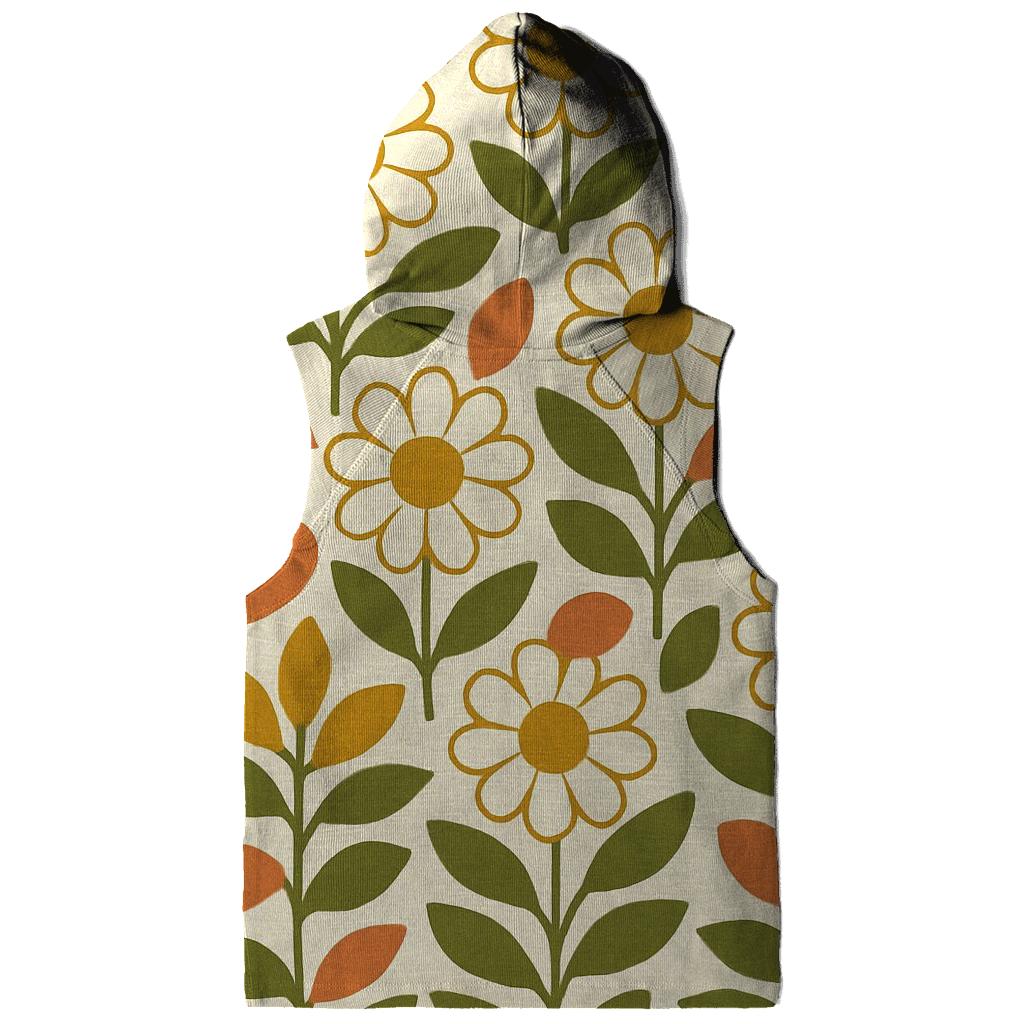 Harvest Flower Motif zip-up hoodies