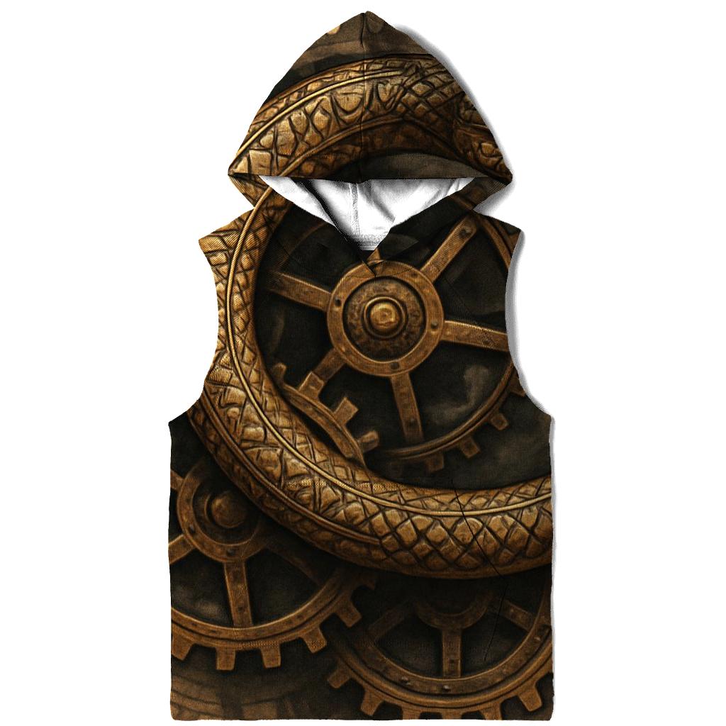 Clockwork Ouroboros Mechanism embroidered hoodies