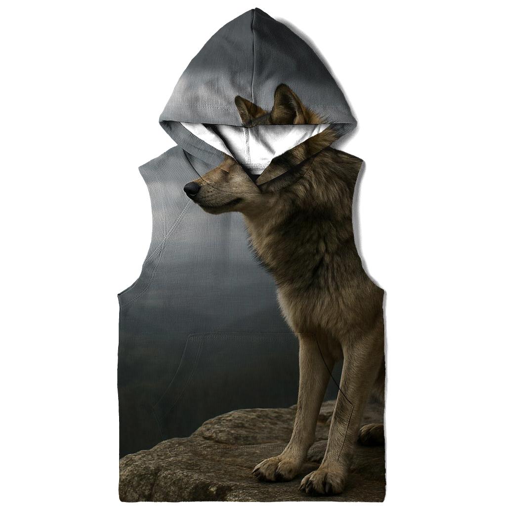 Lone Timber Wolf On Clifftop hoodie trends