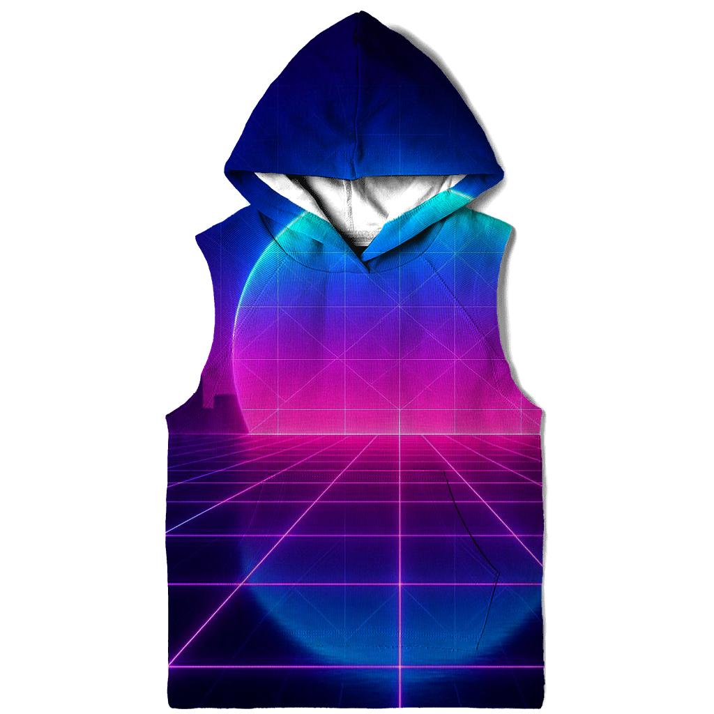 Neon Grid Horizon hoodie trends