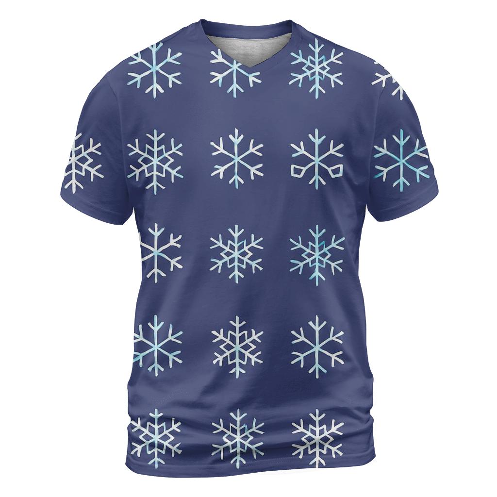 Minimalist Snowflake Grid personalized full print shirts