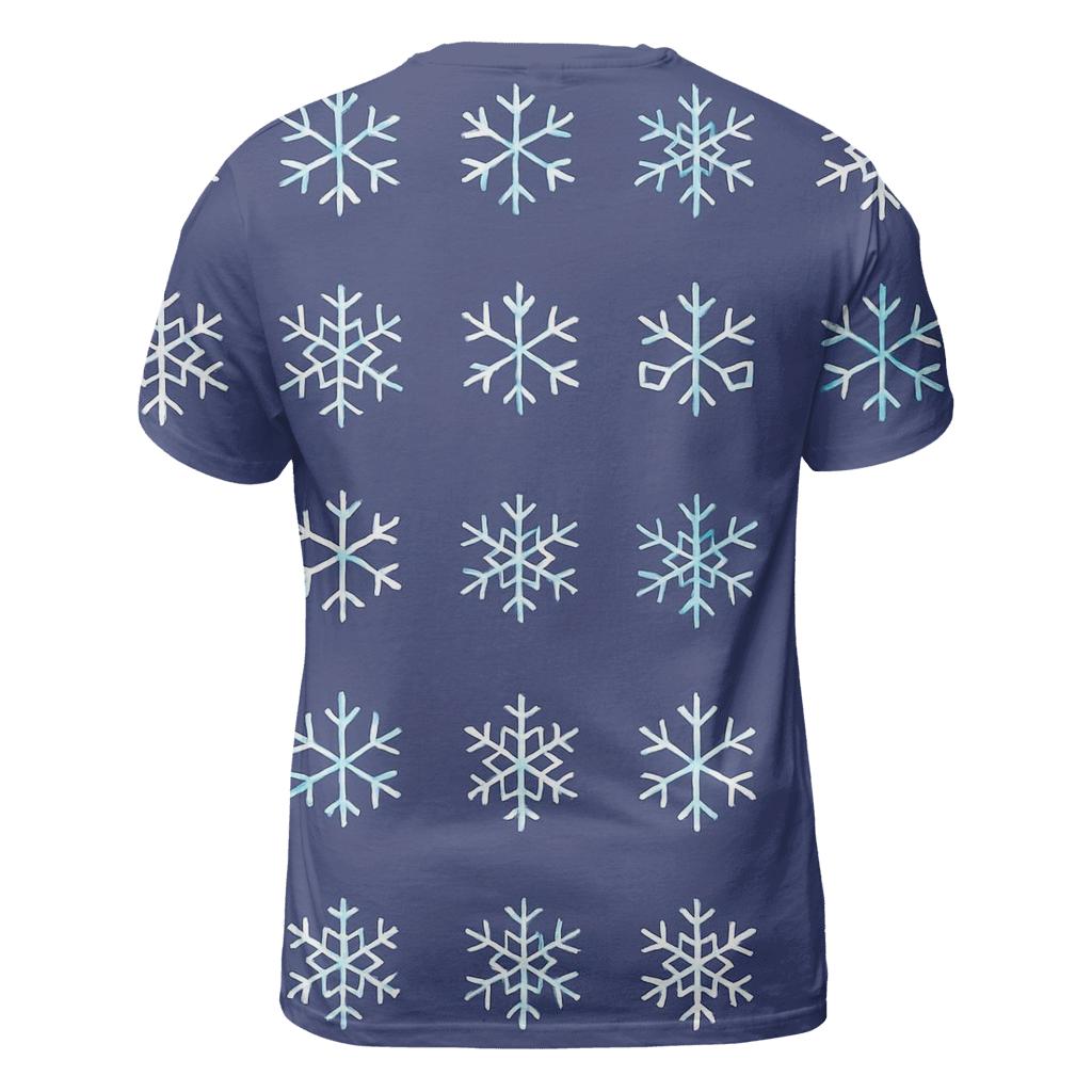 Minimalist Snowflake Grid personalized full print shirts