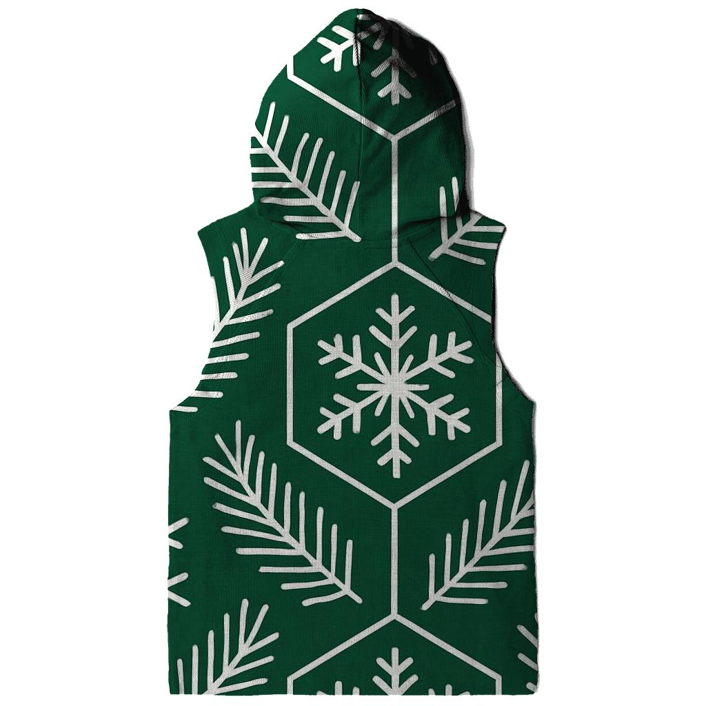 Hexagonal Snowfall Pattern embroidered hoodies