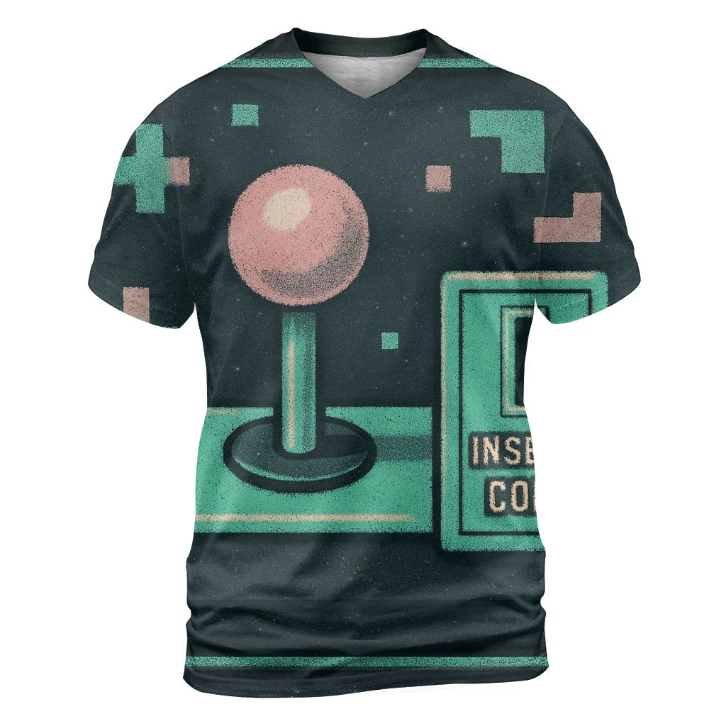 Classic Arcade Pixel Scene trendy printed shirt styles